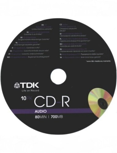 10 X TDK CD-R Audio 80 min Blank CD-R Audio "Spindle" Neuf New Neu Nuovo - Photo 3/3