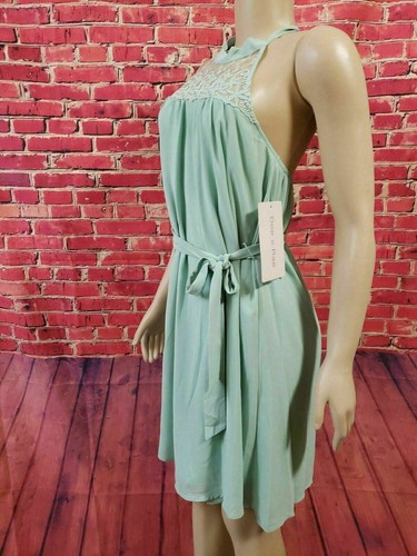 DOE & RAE Mint Dress, lace front top, Sleeveless & Backless size Small. NEW! - Picture 4 of 7