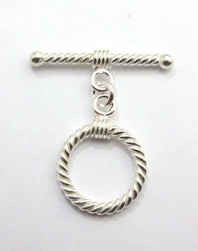 6 Set 18X30mm Bali Toggle Clasp Sterling Silver Plated Bracelet Making vj-107 - Picture 1 of 3