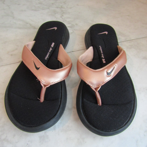 NIKE Ultra Comfort Copper Strap Thong Sandal Flip Flop Shoes Women's 7 EU 38