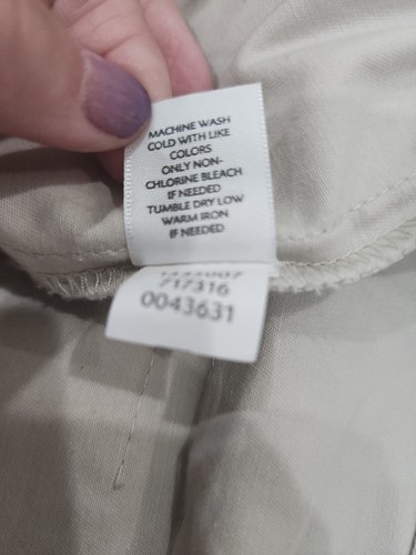 J. Jill Skirt Mini Cotton and Spandex Khaki Straight Side Zip Women's 8 - Picture 9 of 9