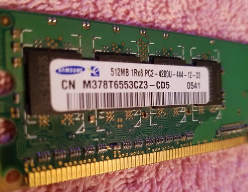 Computer Module Memory Stick 512MG M378T6553CZ3-CD5 PC2-4200U-444-12-D3 054 - Picture 7 of 12