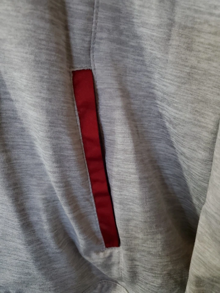 ARKANSAS RAZORBACKS COLOSSEUM Women L Pullover Embroidered 1/4 Snaps Pocket, EUC - Image 4 of 4