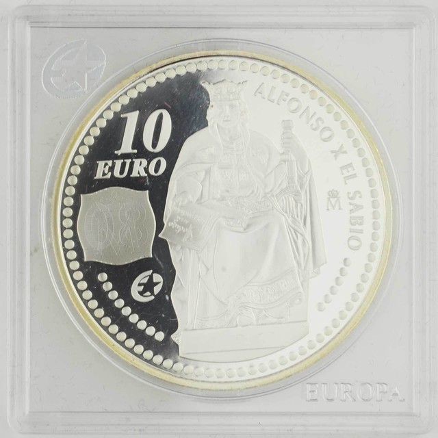 10 Euro Spanien 2008 Silber PP Alfonso X. von Kastilien GU8585 10 Euro Spanien 2008 Silber PP Alfonso X. von Kastilien GU8585