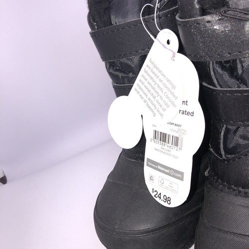 wonder nation girls boots black sizes 10 snow shoes winter New skid resistant - Picture 3 of 7