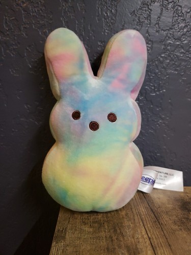 PEEPS Easter Bunny Pastel Tie Dye Stuffed Animal Plush 8” Animal Adventure 2024