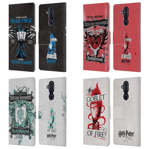 OFFICIAL HARRY POTTER GOBLET OF FIRE I LEATHER BOOK WALLET CASE FOR NOKIA PHONES - Picture 1 of 10