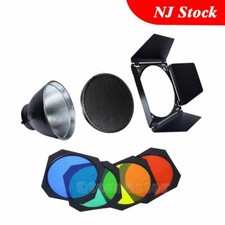 Godox 7inch AD-R6 Bowen Mount Reflctor Hood BD-04 Barndoor Honeycomb Filter