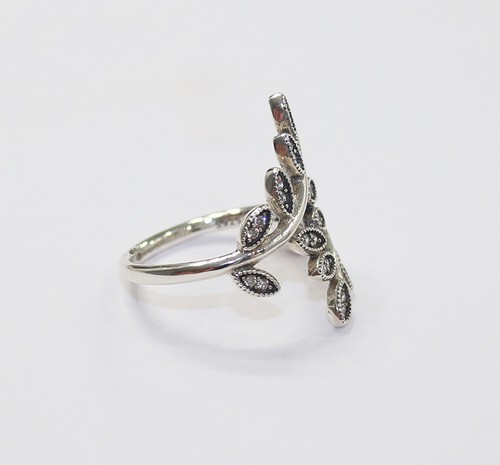 New Authentic Pandora Ring Sparkling Leaves Sterling Silver Ring 190921CZ - Picture 2 of 6