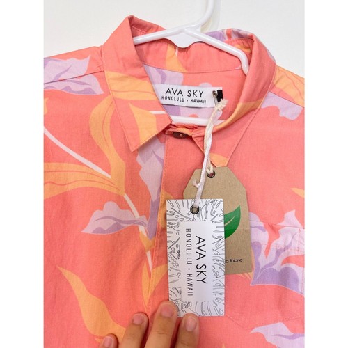 Aloha Shirt - Ava Sky Sunset Iris Size 10 - Picture 7 of 10