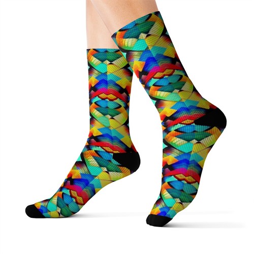 All Over Print Adult Socks Southwestern Navajo Pattern Aztec Native American - Picture 6 of 9