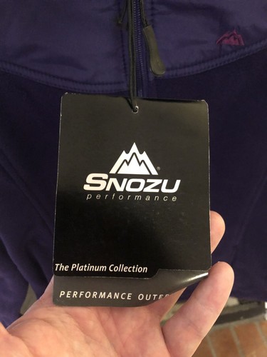 New Women’s Snozu Brand Fleece Jacket Coat Outerwear Full Zip Purple Size Medium - Picture 3 of 7
