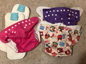Charlie-Banana-Alva-Baby-Girls-Cloth-Pocket-Diaper-Snaps-One-Size-With-Inserts