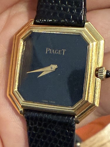 1970s Piaget Men’s Or Ladies Watch Tank 24x25mm 18k Gold Electroplate Mechanical - Picture 5 of 17
