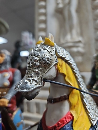 10" Ritter des Rittertums Sammlerstück Mittelalter Ritter zu Pferd Figur Pferd - Bild 2 von 11