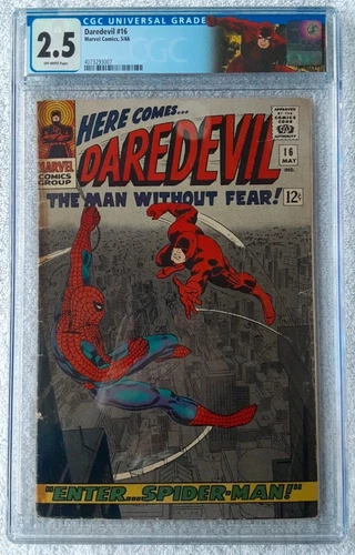 Daredevil #16 (Marvel 5/66) CGC 2.5 Good+ (Spider-Man vs. Daredevil) "KEY"