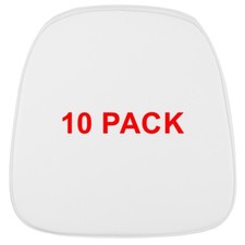 10 PACK Soft White Fabric Chiavari Chair Seat Cushion for Wood Chiavari Chairs