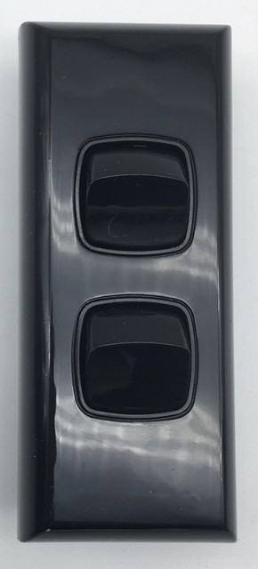 2 Gang Twin 2 Black Architrave Lights Switch Slim Switch Board 2 Gang Twin 2 Black Architrave Lights Switch Slim Switch Board