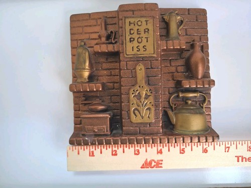 VTG 1963 Miller Studio Inc. Chalkware Kitchen Wall Hanging Hot Pad Key Holder - Picture 3 of 7