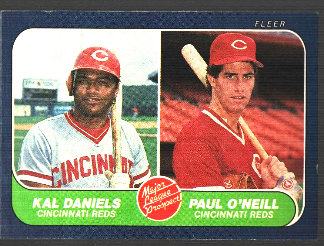 1986 Fleer #646 Kal Daniels / Paul O'Neill Cincinnati Reds Rookie