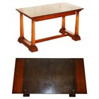 VINTAGE HARRODS KENNEDY BROWN LEATHER ARITECTURAL WRITING TABLE OR DESK