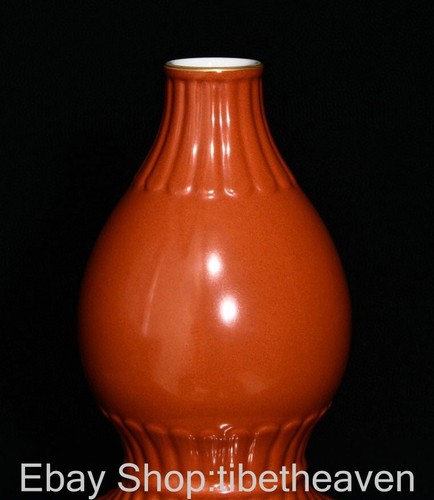 13.2" Yongzheng Marked Porcelain Pastel Bird Tree Flower Pattern Vase Bottle - Picture 5 of 9