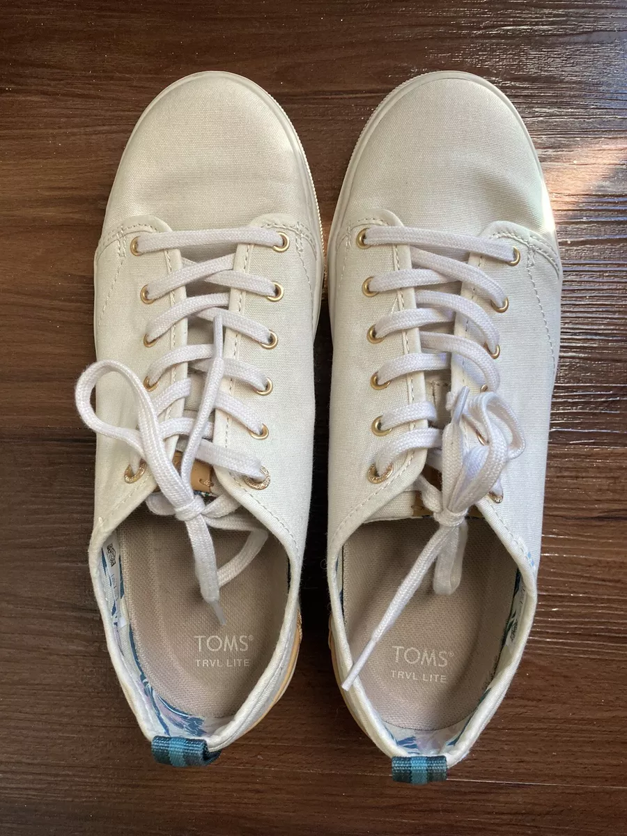 Toms Travel Lite Low Birch Heritage Canvas Sneaker Men s Size 9 EUC Shoe