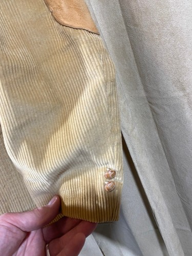 Mens Vtg 70s Brad Whitney Western Blazer Size 42L Beige 2 Tone 2 Button Corduroy - Picture 4 of 9