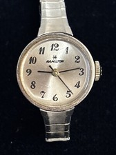 Ladies Hamilton Watch Rolled Gold 10K Gold RGP Bezel Vintage Works