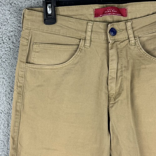 Zara Basic Jeans Man Size 31 Beige Casual Everyday Use Walking Park Movies - Picture 3 of 14