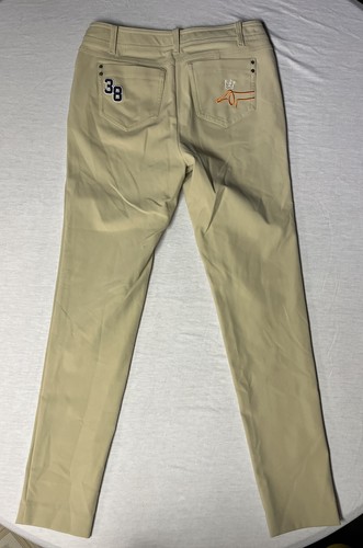 Louis Castel Golf Capri Pants, Tan W Stitching On Back Side Woman's Size Small - Picture 2 of 7