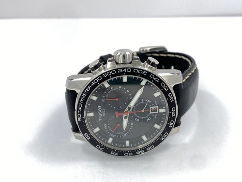 Tissot Supersport Chronograph Quartz Leather Strap Men's Watch T1256171605100 - Picture 17 of 20