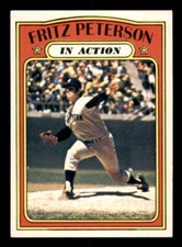 1972 Topps Baseball #574 Fritz Peterson (In Action) EX/MT *d11