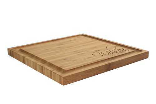 Tabla de cortar de madera personalizada grabada con láser nombre simple bambú regalo - Imagen 6 de 22