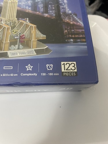Cubic Fun 3D Puzzle City Line New York City Puzzle New in Box 123 Pieces - Picture 2 of 7