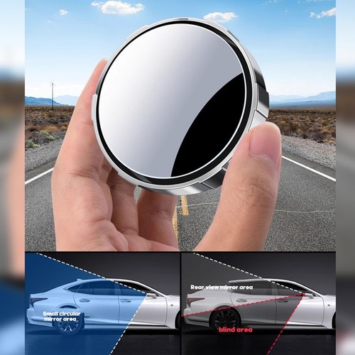 2PCS 360° Blind Spot Mirror Wide Angle Convex Glass Rear View Car Adjustable - Picture 10 of 14