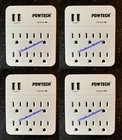 4X Surge Protector 6 Outlet Power Splitter Electrical Outlet Adapter 2 USB Ports