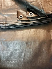 14' x 30' SILVER  HEAVY DUTY POLY TARP ** Free Shipping ** new GS