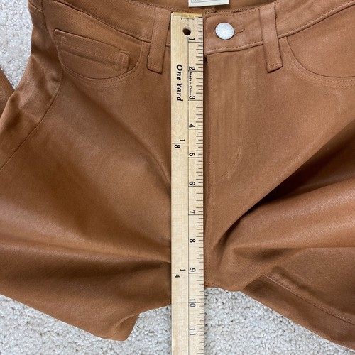 L'Agence Jeans Women 26x26 Brown Java Coated Margot Skinny High Rise Made In USA - Picture 6 of 15