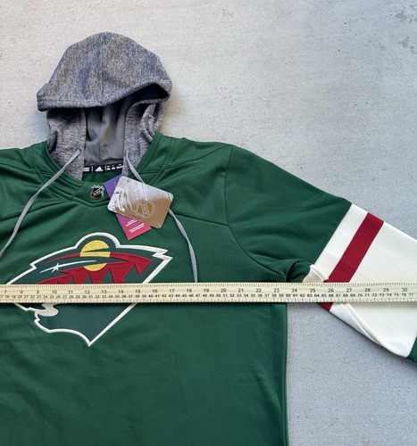 Adidas Hoodie Women’s 2XL Green Minnesota Wild Jersey Pullover Hoodie NHL NEW - Picture 9 of 9