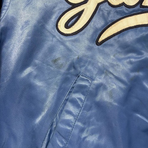 Vintage 90s New York Yankees MLB Baseball Embroidered Satin Bomber Jacket Medium - Picture 5 of 12
