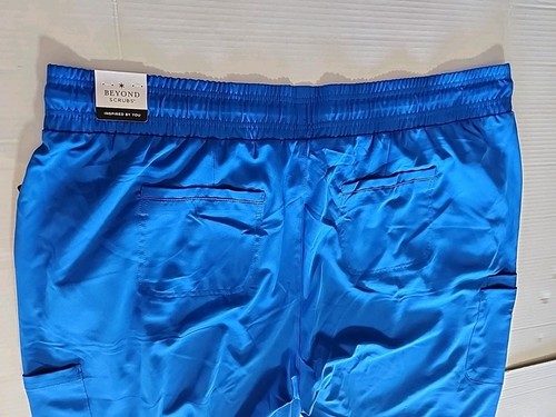 Beyond Scrubs Royal Blue 7 Pocket Stretch Scrub Dream Pant Size 3X Straight Leg - Picture 4 of 20