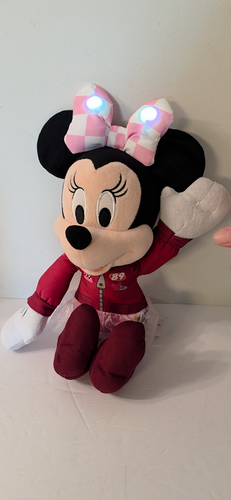 DISNEY Minnie Mouse pink Roadster Racer Musical Light Talking Pals Plush Works - Video 1 of 1