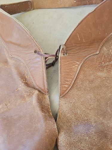 Handgefertigte Leder Cowboy Chaps Western Reitpferd Vintage - Bild 2 von 16