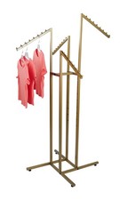 SSWBasics Gold 4-Way Clothing Rack with Slant Arms