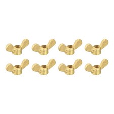 Brass Wing Nuts, M4 Butterfly Nut Hand Twist Tighten Fasteners 8Pcs