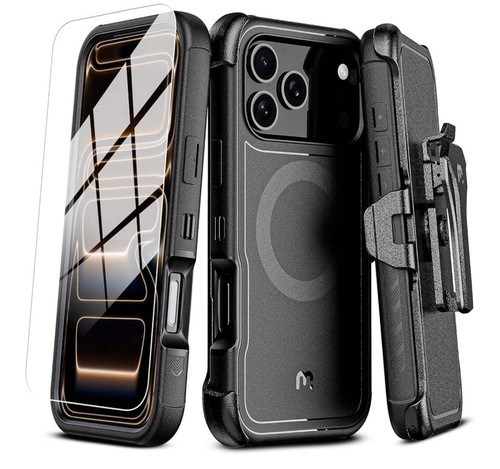 iPhone 17 Pro Hülle, Maverick Series Case mit Gürtelclip Holster, [kompatibel mit