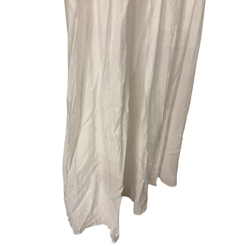 Vestido Moon River Midi Blanco Manga Abullonada Talla Mediana Nuevo con Etiquetas Solero Cuello en V - Imagen 5 de 9