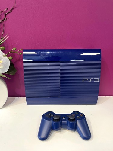 Console Sony Pack PS3 slim bleu 500 Go Gran turismo 6 + Gta V - Imagen 3 de 4