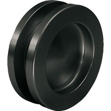 KWS Muschelgriffpaar rund ø 65mm für Türstärke 8-10 / 38-45mm Aluminium schwarz